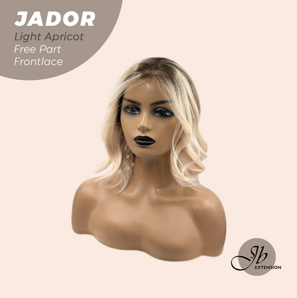 [FINAL SALE] JBEXTENSION 10 Inches Light Apricot Curly Lace Front Wig.Pre Plucked 13*3 HD Transparent Lace Frontal Handmade Futura Fiber Swiss Lace Synthetic Fiber Glueless Wig JADOR LIGHT APRICOT