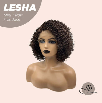 [FINAL SALE] JBEXTENSION 12 Inches Deep Curly Brown Side Part Mini T Part Frontlace Glueless Wig LESHA