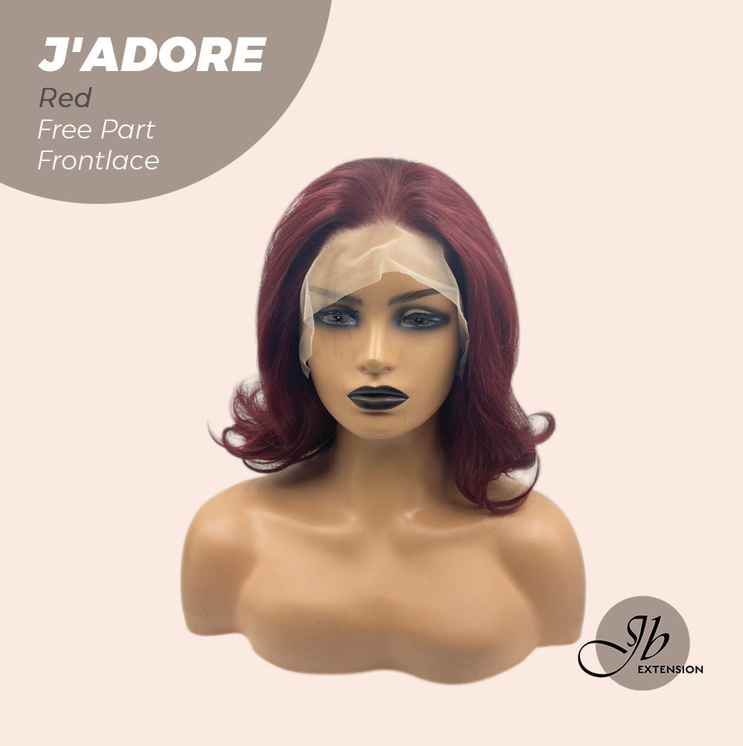 [FINAL SALE] JBEXTENSION 10 Inches Red Curly Lace Front Wig.Pre Plucked 13*4 HD Transparent Lace Frontal Handmade Futura Fiber Swiss Lace Synthetic Fiber Glueless Wig JADOR RED