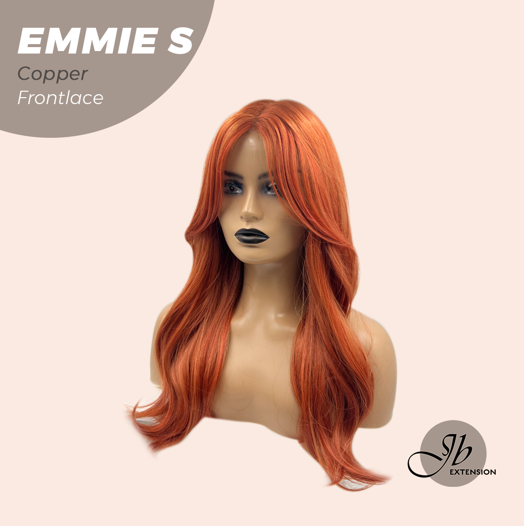 [FINAL SALE] JBEXTENSION 22 Inches Curly Copper Pre-Cut Frontlace Glueless Wig EMMIE S COPPER