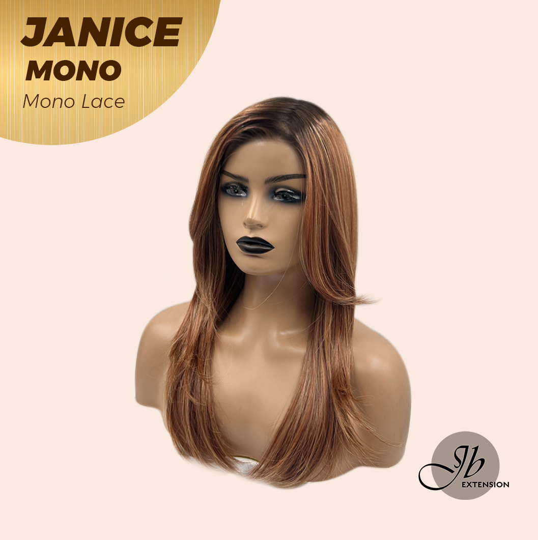 [PRE-ORDER] HOT OF SEASON -  JANICE MONO Monofilament Handmade Wig 6X5 Full Monofilament Hand Tied Top Wig 20 Inches Copper Mono Lace Wig With Anti-slip Silicone Strips Glueless Wig JANICE MONO【BENDY EAR TABS】