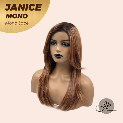 [PRE-ORDER] HOT OF SEASON -  JANICE MONO Monofilament Handmade Wig 6X5 Full Monofilament Hand Tied Top Wig 20 Inches Copper Mono Lace Wig With Anti-slip Silicone Strips Glueless Wig JANICE MONO【BENDY EAR TABS】