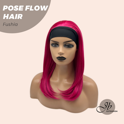 [FINAL SALE] JBEXTENSION 18 Inches Fushia Headband Wig POSE FLOW HAIR - FUSHIA