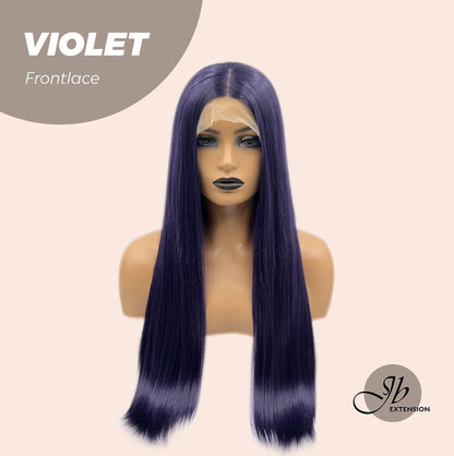 [FINAL SALE] JBEXTENSION 26 Inches Dark Purple Color Long Straight Frontlace Glueless Wig VIOLET