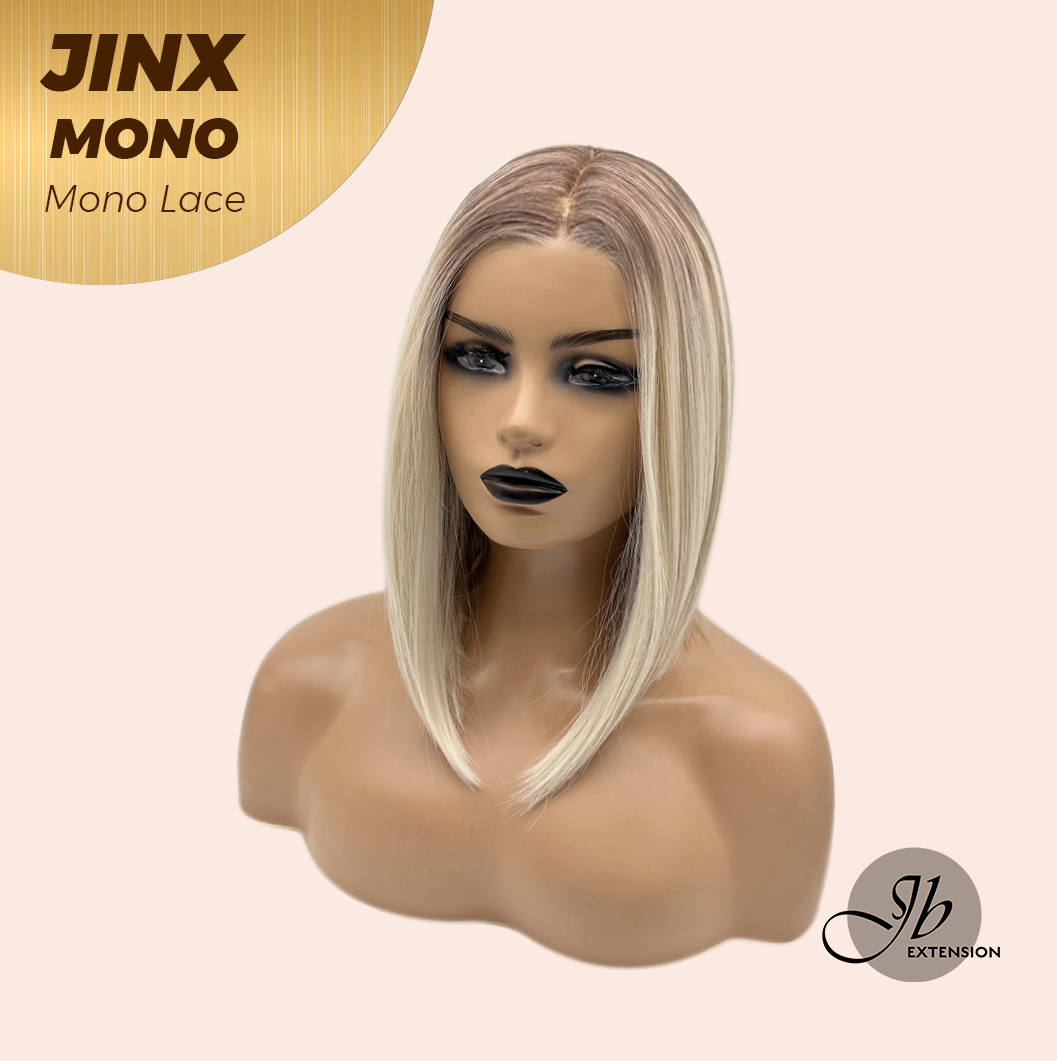 [FINAL SALE] JBEXTENSION JINX MONO Monofilament Handmade Wig 6X5 Full Monofilament Hand Tied Top Wig 12 Inches Blonde Mono Lace Wig With Anti-slip Silicone Strips Glueless Wig JINX MONO【BENDY EAR TABS】
