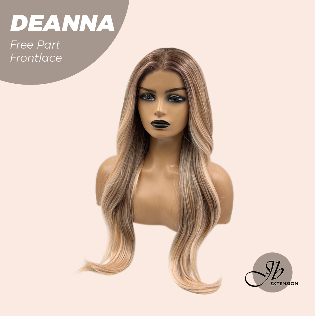 Nichole's Selection - 28 Inches Apricot Free Part Frontlace Glueless Wig DEANNA FREE PART