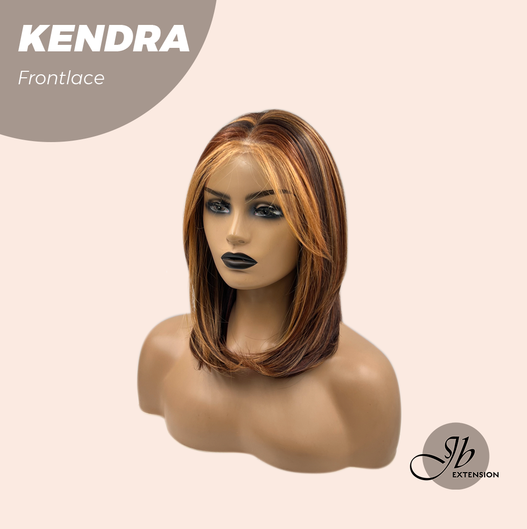 [FINAL SALE] JBEXTENSION 16 Inches Auburn Highlight Pre-Cut Frontlace Glueless Wig KENDRA