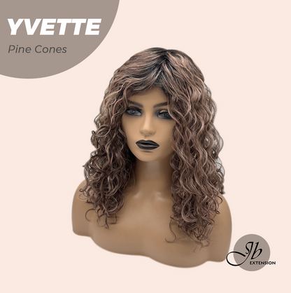 [FINAL SALE] JBEXTENSION 14 Inches Extra Curly Pine Cones Wig Women Fashion Full Machine Wig YVETTE PINE CONES【PLUS PERMATEASE】【BENDY EAR TABS】