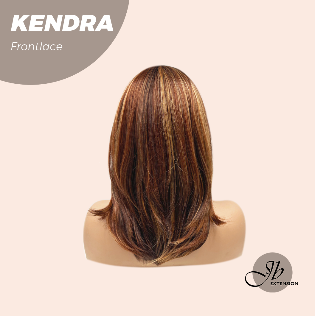 [FINAL SALE] JBEXTENSION 16 Inches Auburn Highlight Pre-Cut Frontlace Glueless Wig KENDRA