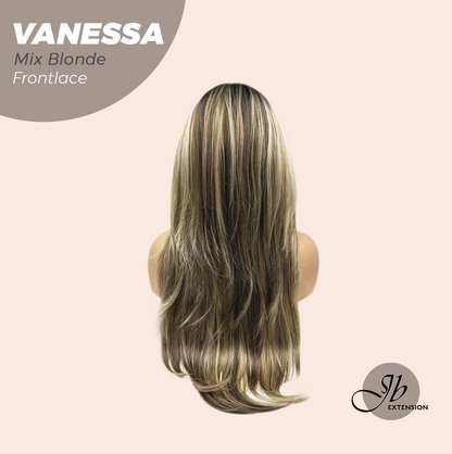[FINAL SALE] JBEXTENSION 26 Inches Curly Mix Blonde Pre-Cut Frontlace Wig VANESSA MIX BLONDE