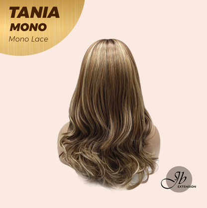 JBEXTENSION TANIA MONO Monofilament Handmade Wig 6X5 Full Monofilament Hand Tied Top Wig 18 Inches Butter Cream Mono Lace Wig With Anti-slip Silicone Strips Glueless Wig TANIA MONO【BENDY EAR TABS】