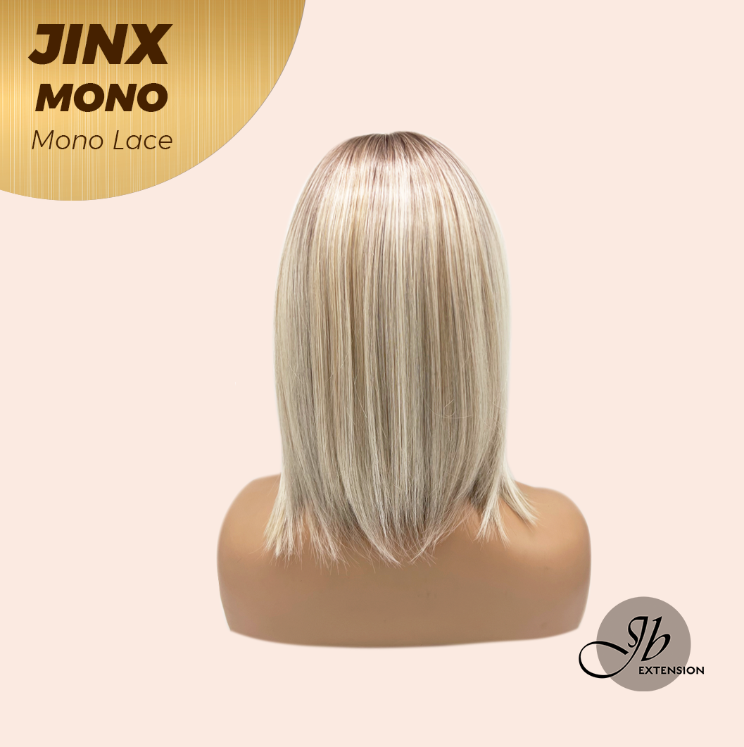[FINAL SALE] JBEXTENSION JINX MONO Monofilament Handmade Wig 6X5 Full Monofilament Hand Tied Top Wig 12 Inches Blonde Mono Lace Wig With Anti-slip Silicone Strips Glueless Wig JINX MONO【BENDY EAR TABS】