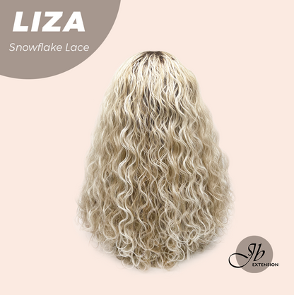 [PRE-ORDER] JBEXTENSION 19 Inches Deep Curly Blonde Pre-Cut Snowflake Lace Frontlace Glueless Wig LIZA SNOWFLAKE【PERMATEASE】【BENDY EAR TABS】