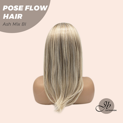 JBEXTENSION 18 Inches Ash Mix Blonde Headband Wig POSE FLOW HAIR - ASH MIX BLONDE