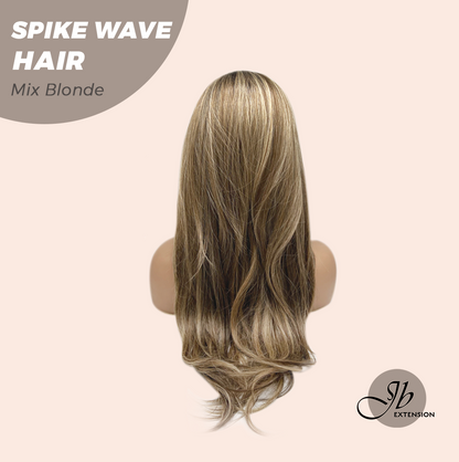 JBEXTENSION 24 Inches Long Curly Hair Mix Blonde Headband Wig SPIKE WAVE HAIR - MIX BLONDE
