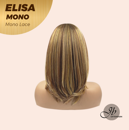 [FINAL SALE] HOT OF SEASON - JBEXTENSION ELISA MONO Monofilament Handmade Wig 6X5 Full Monofilament Hand Tied Top Wig 16 Inches Crème Caramel Mono Lace Wig With Anti-slip Silicone Strips Glueless Wig ELISA MONO【BENDY EAR TABS】