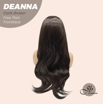 [FINAL SALE] JBEXTENSION 28 Inches Long Dark Brown Curly Pre-Cut Free Part Frontlace Glueless Wig DEANNA DARK BROWN