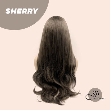 JBEXTENSION 28 Inches Brown Curly Wig With Bangs SHERRY