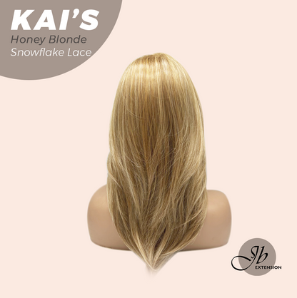 [FINAL SALE] JBEXTENSION 18 Inches Honey Blonde Pre-Cut Snowflake Lace Frontlace Glueless Wig KAI'S HONEY BLONDE【PERMATEASE】【BENDY EAR TABS】