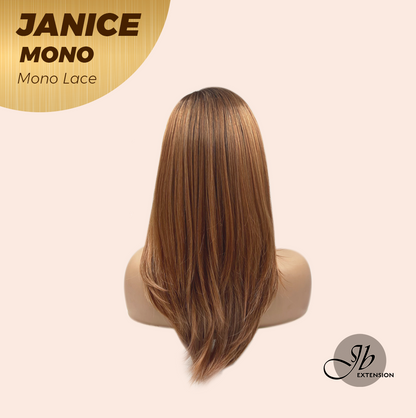 [PRE-ORDER] HOT OF SEASON -  JANICE MONO Monofilament Handmade Wig 6X5 Full Monofilament Hand Tied Top Wig 20 Inches Copper Mono Lace Wig With Anti-slip Silicone Strips Glueless Wig JANICE MONO【BENDY EAR TABS】