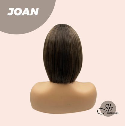 JBEXTENSION 10 Inches Bob Cut Cold Brown Wig With Bangs JOAN