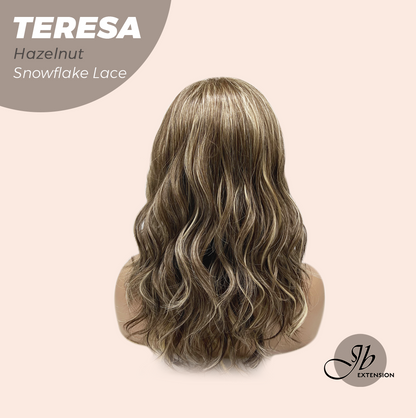 JBEXTENSION 18 Inches Hazelnut Pre-Cut Snowflake Lace Frontlace Glueless Wig TERESA HAZELNUT【PERMATEASE】【BENDY EAR TABS】- S/M