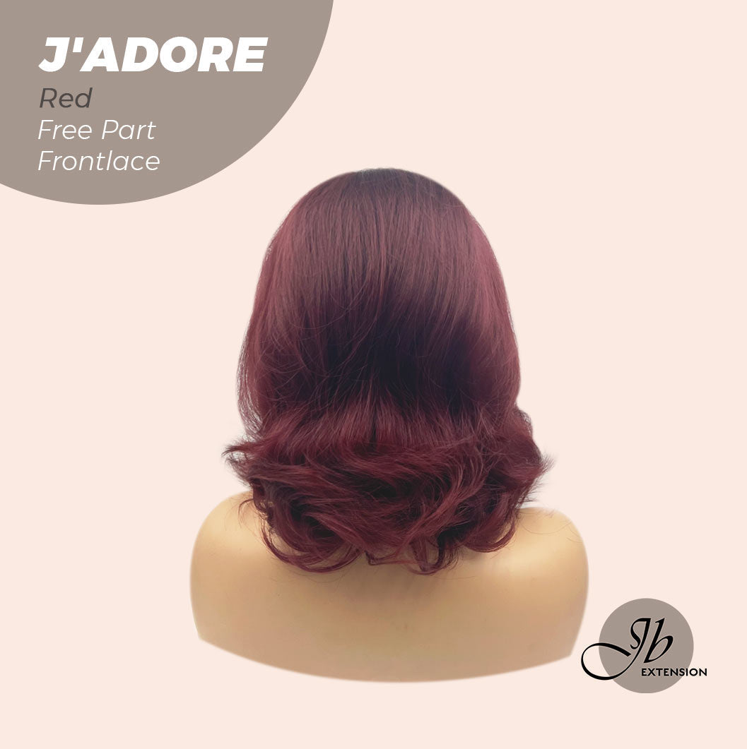 [FINAL SALE] JBEXTENSION 10 Inches Red Curly Lace Front Wig.Pre Plucked 13*4 HD Transparent Lace Frontal Handmade Futura Fiber Swiss Lace Synthetic Fiber Glueless Wig JADOR RED