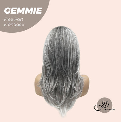 [FINAL SALE] JBEXTENSION 20 Inches Grey Pre-Cut Free Part Frontlace Glueless Wig GEMMIE