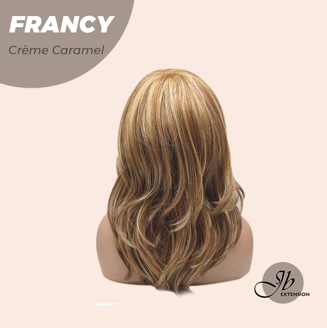 [FINAL SALE] JBEXTENSION 18 Inches Crème Caramel Women Fashion Full Machine Wig FRANCY CRèME CARAMEL【PLUS PERMATEASE】【BENDY EAR TABS】