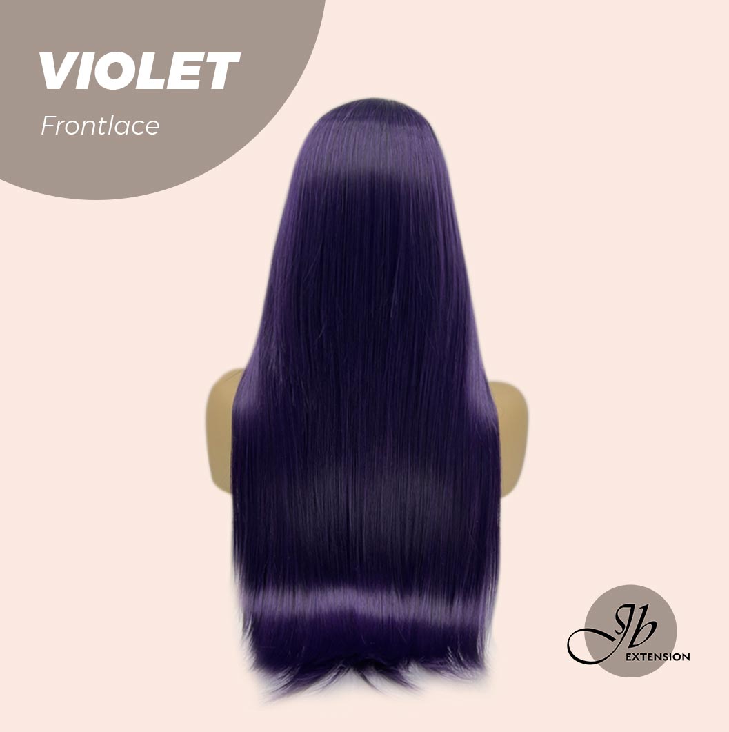 [FINAL SALE] JBEXTENSION 26 Inches Dark Purple Color Long Straight Frontlace Glueless Wig VIOLET