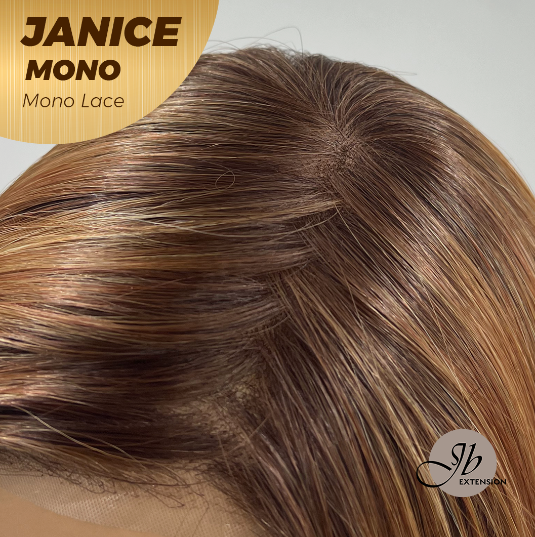 [PRE-ORDER] HOT OF SEASON -  JANICE MONO Monofilament Handmade Wig 6X5 Full Monofilament Hand Tied Top Wig 20 Inches Copper Mono Lace Wig With Anti-slip Silicone Strips Glueless Wig JANICE MONO【BENDY EAR TABS】