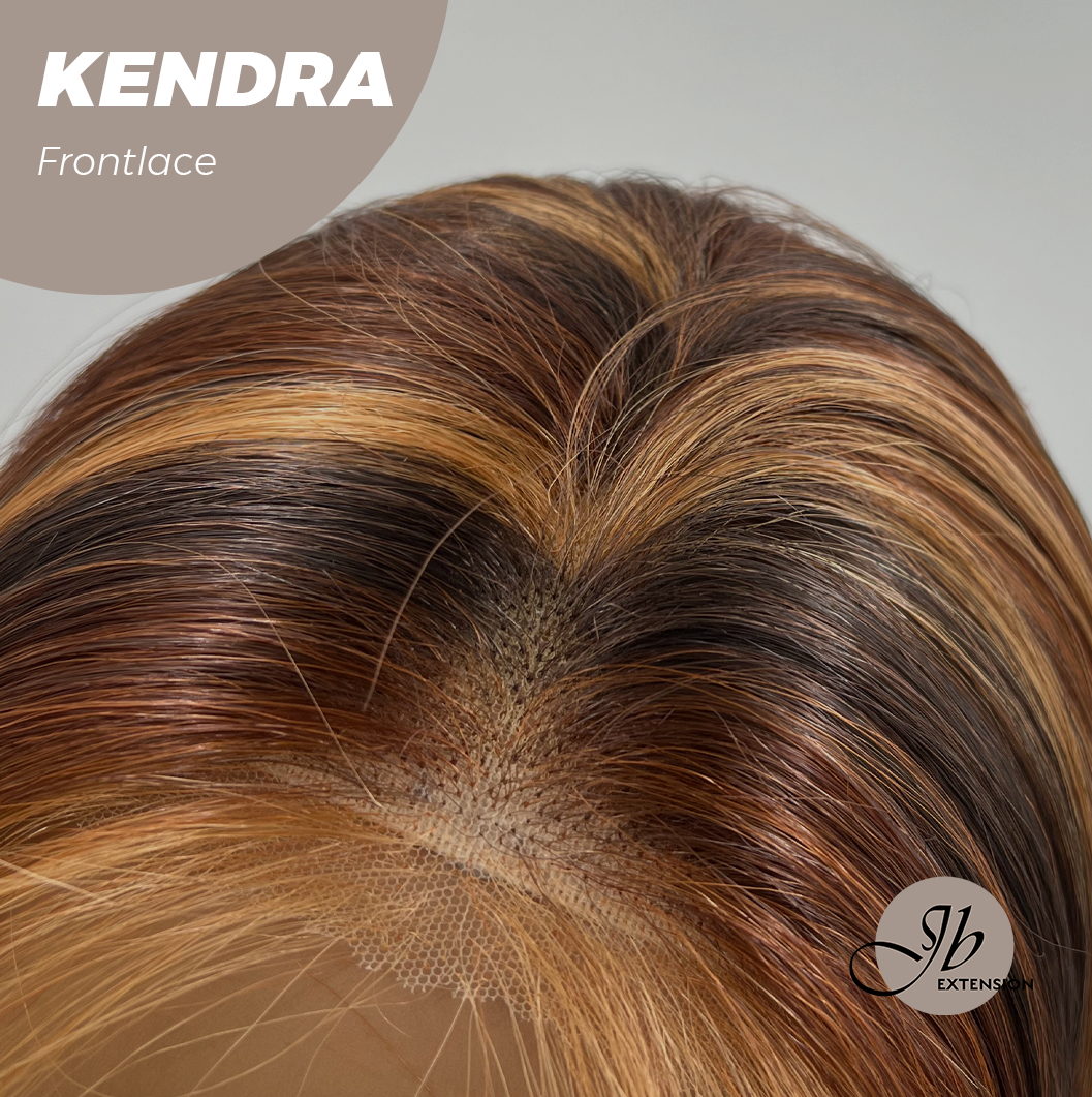 [FINAL SALE] JBEXTENSION 16 Inches Auburn Highlight Pre-Cut Frontlace Glueless Wig KENDRA