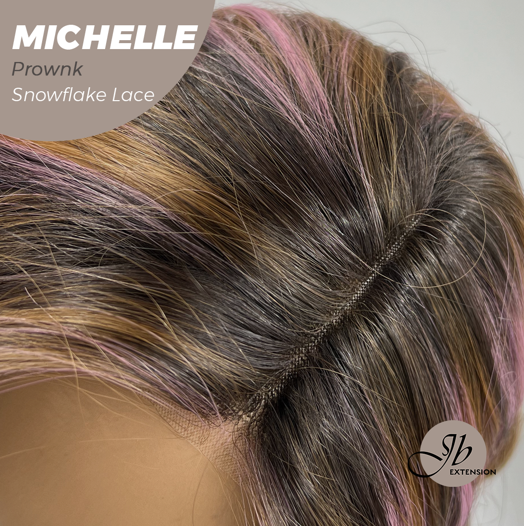 JBEXTENSION 10 Inches Prownk Pre-Cut Side Part Snowflake Lace Frontlace Glueless Wig MICHELLE PROWNK【BENDY EAR TABS】
