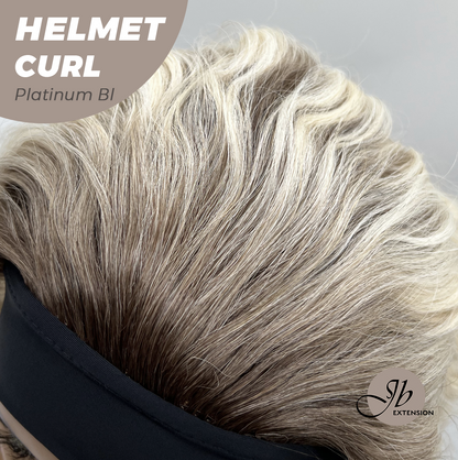 JBEXTENSION 15 Inches Short Curly Platinum Blonde Hair Headband Wig HELMET CURL - PLATINUM BLONDE