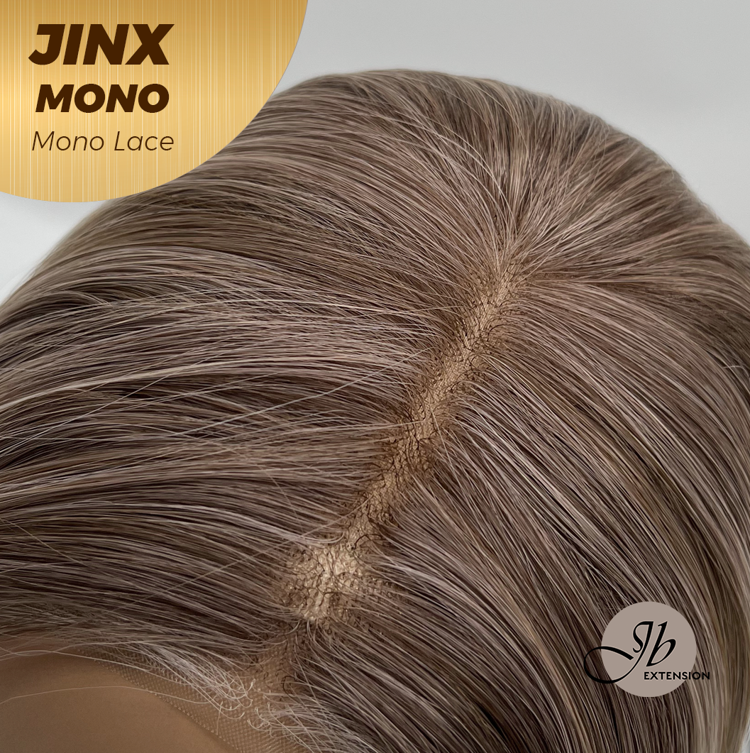 [FINAL SALE] JBEXTENSION JINX MONO Monofilament Handmade Wig 6X5 Full Monofilament Hand Tied Top Wig 12 Inches Blonde Mono Lace Wig With Anti-slip Silicone Strips Glueless Wig JINX MONO【BENDY EAR TABS】