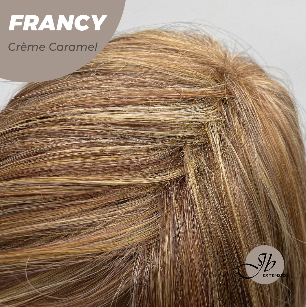 [FINAL SALE] JBEXTENSION 18 Inches Crème Caramel Women Fashion Full Machine Wig FRANCY CRèME CARAMEL【PLUS PERMATEASE】【BENDY EAR TABS】