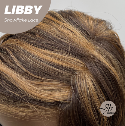 [FINAL SALE] JBEXTENSION 11 Inches Wave Caramel Pre-Cut Side Part Snowflake Lace Frontlace Glueless Wig LIBBY【BENDY EAR TABS】