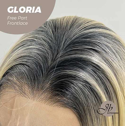 [FINAL SALE] JBEXTENSION 30 Inches Blonde With Dark Root Extra Long Straight Lace Front Wig.Pre Plucked 6*14 HD Transparent Lace Frontal Glueless Wig GLORIA