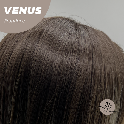 JBEXTENSION 16 Inches Mix Blonde Women Pre-Cut Frontlace Glueless Wig VENUS