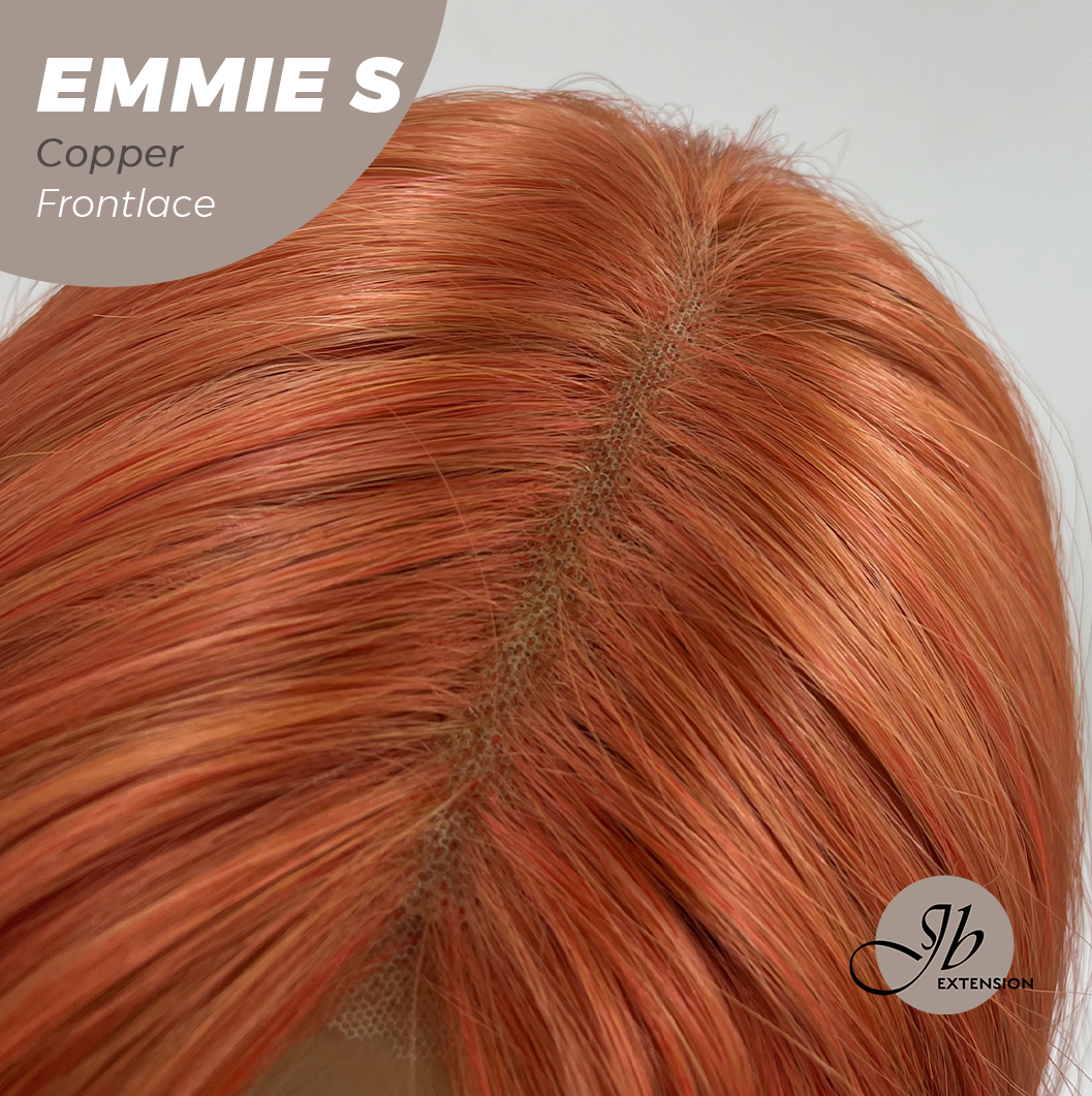 [FINAL SALE] JBEXTENSION 22 Inches Curly Copper Pre-Cut Frontlace Glueless Wig EMMIE S COPPER
