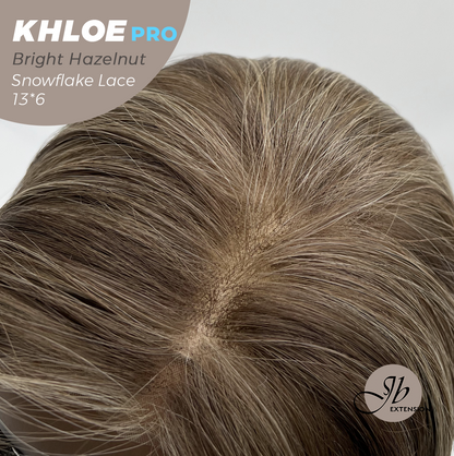 JBEXTENSION 12 Inches Bob Cut Bright Hazelnut Pre-Cut 13X6 Free Part Snowflake Lace Frontlace Glueless Wig KHLOE PRO - BRIGHT HAZELNUT【BENDY EAR TABS】