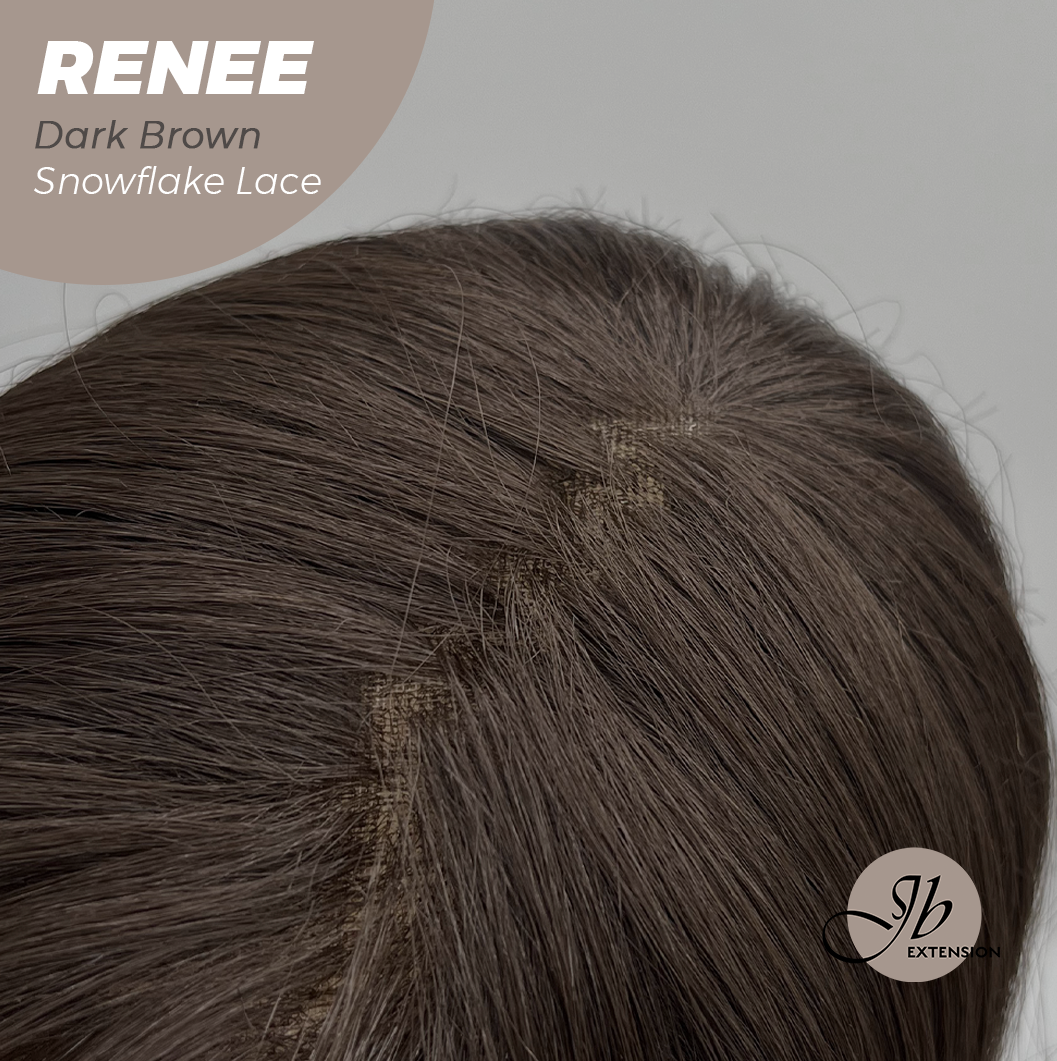 [FINAL SALE] JBEXTENSION 21 Inches Dark Brown Pre-Cut Arc Snowflake Lace Frontlace Glueless Wig RENEE DARK BROWN【BENDY EAR TABS】