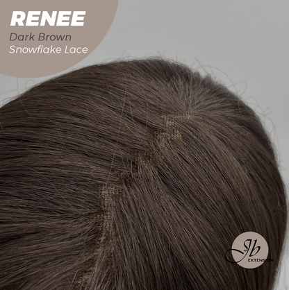 [FINAL SALE] JBEXTENSION 21 Inches Dark Brown Pre-Cut Arc Snowflake Lace Frontlace Glueless Wig RENEE DARK BROWN【BENDY EAR TABS】
