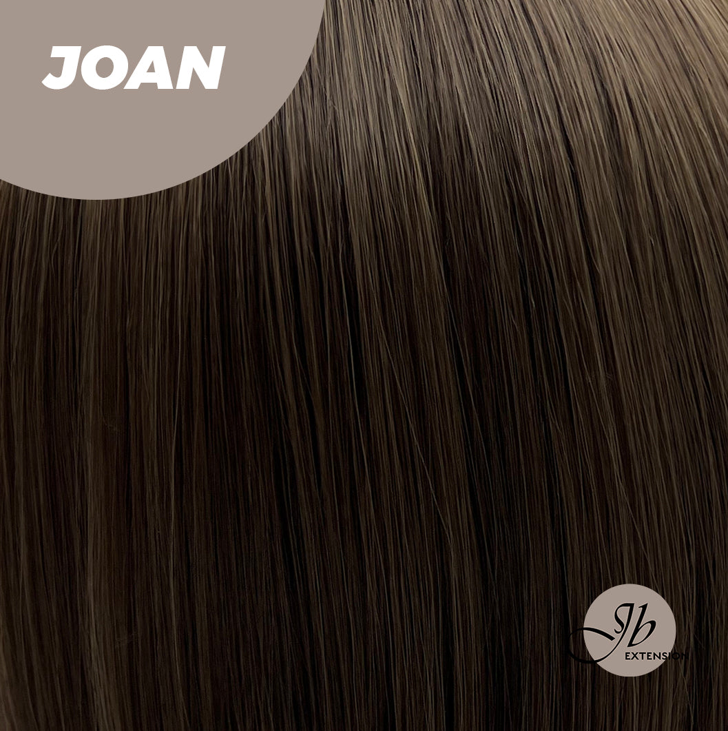 JBEXTENSION 10 Inches Bob Cut Cold Brown Wig With Bangs JOAN