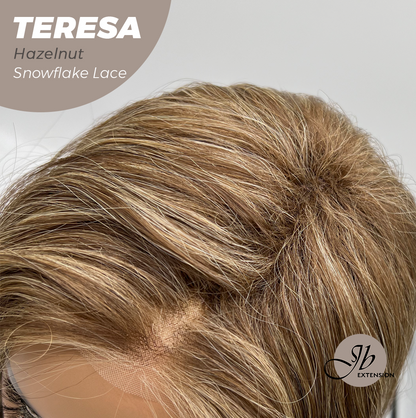 JBEXTENSION 18 Inches Hazelnut Pre-Cut Snowflake Lace Frontlace Glueless Wig TERESA HAZELNUT【PERMATEASE】【BENDY EAR TABS】- S/M