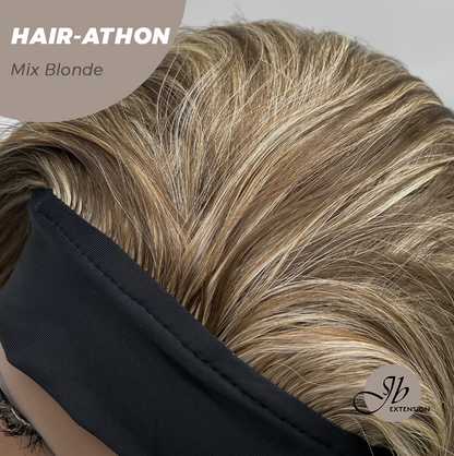 JBEXTENSION 18 Inches Curly Mix Blonde Headband Wig HAIR-ATHON - MIX BLONDE