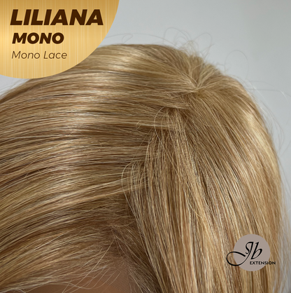 [FINAL SALE] JBEXTENSION LILIANA MONO Full Monofilament Handmade Full Lace Full Hand Tied Wig 18 Inches Honey Blonde Mono Lace Handmade Futura Fiber Wig Glueless Wig LILIANA MONO【BENDY EAR TABS】