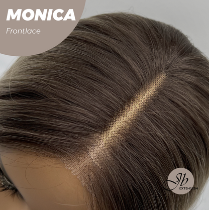 HOT OF SEASON - 26 Inches Curly Ash Blonde with Dark Root Pre-Cut Frontlace Glueless Wig MONICA