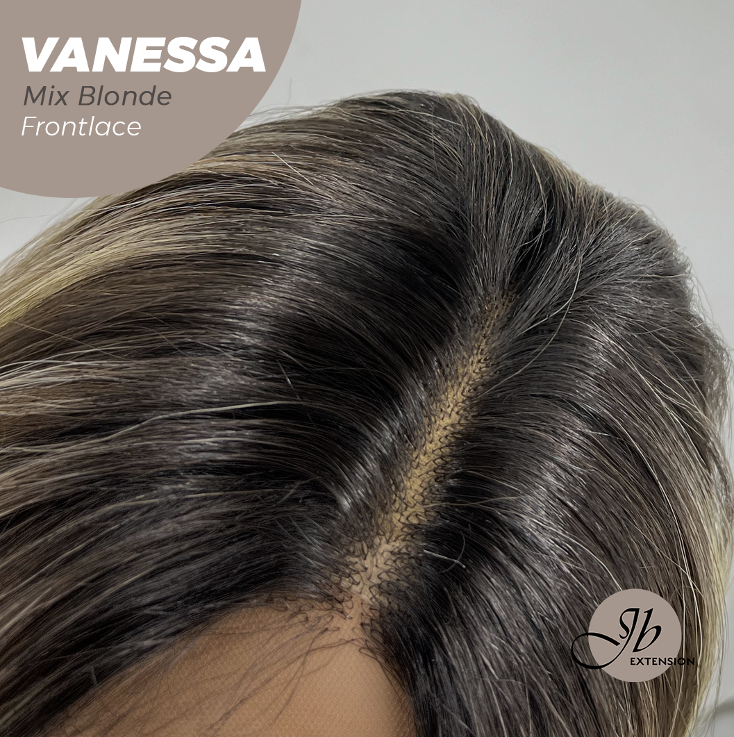 [FINAL SALE] JBEXTENSION 26 Inches Curly Mix Blonde Pre-Cut Frontlace Wig VANESSA MIX BLONDE