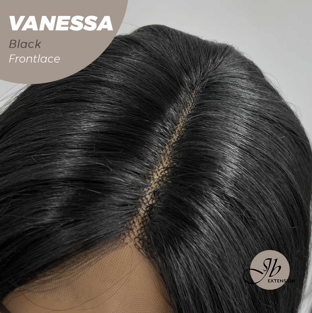 [FINAL SALE] JBEXTENSION 26 Inches Curly Black Pre-Cut Frontlace Wig VANESSA BLACK